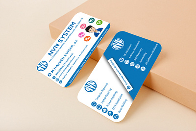 Business Card Design for NVM System branding business card design graphic design logo visiting card