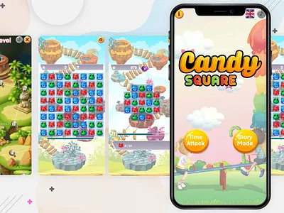 Candy Square Logo Vector Illustration candylogo candyshopdesign cutelogos editablelogo jikadragraphic kidsbranddesign sweetbranding vectorlogodesign