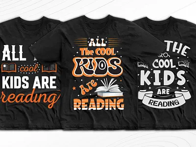 Cool Kids Are Reading Classy Tee Design 3d awesome branding design element graphic design logo modern motion graphics motivation simplicity