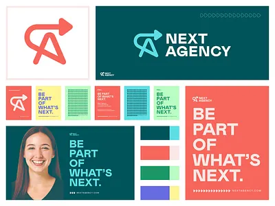 Next Agency Unused Brand Identity Design agency arrow branding community future logo logodesign logodesigner mark next progress symbol