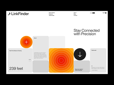 LinkFinder after effects animation bento box cold compass concentric device distance flip gps gradient heat map location page wipe pairing proximity scroll animation temperature warm web design