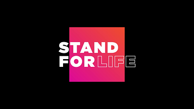 Stand for Life - Logo Animation 3 animation branding logo motion graphics vector