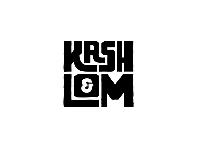 Krsh&Lom box branding design font graphic design icon icon set identity illustration letters logo logotype mark simple symbol typo typografy vector