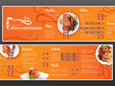 Truganina Charcoal Chicken Menu Board branding graphic design menu menu board