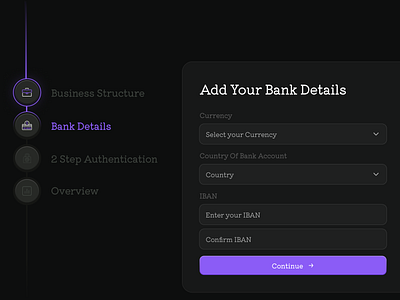 Onboarding - Step Form UI ai ai saas dark mode dashboard design devdock form design form ui gradient landing page onboarding onboarding flow product design ui ui design ux web design web page webdesign