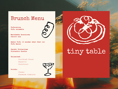Tiny Table Menu branding composition design event food graphic graphic design illustration layout menu typography