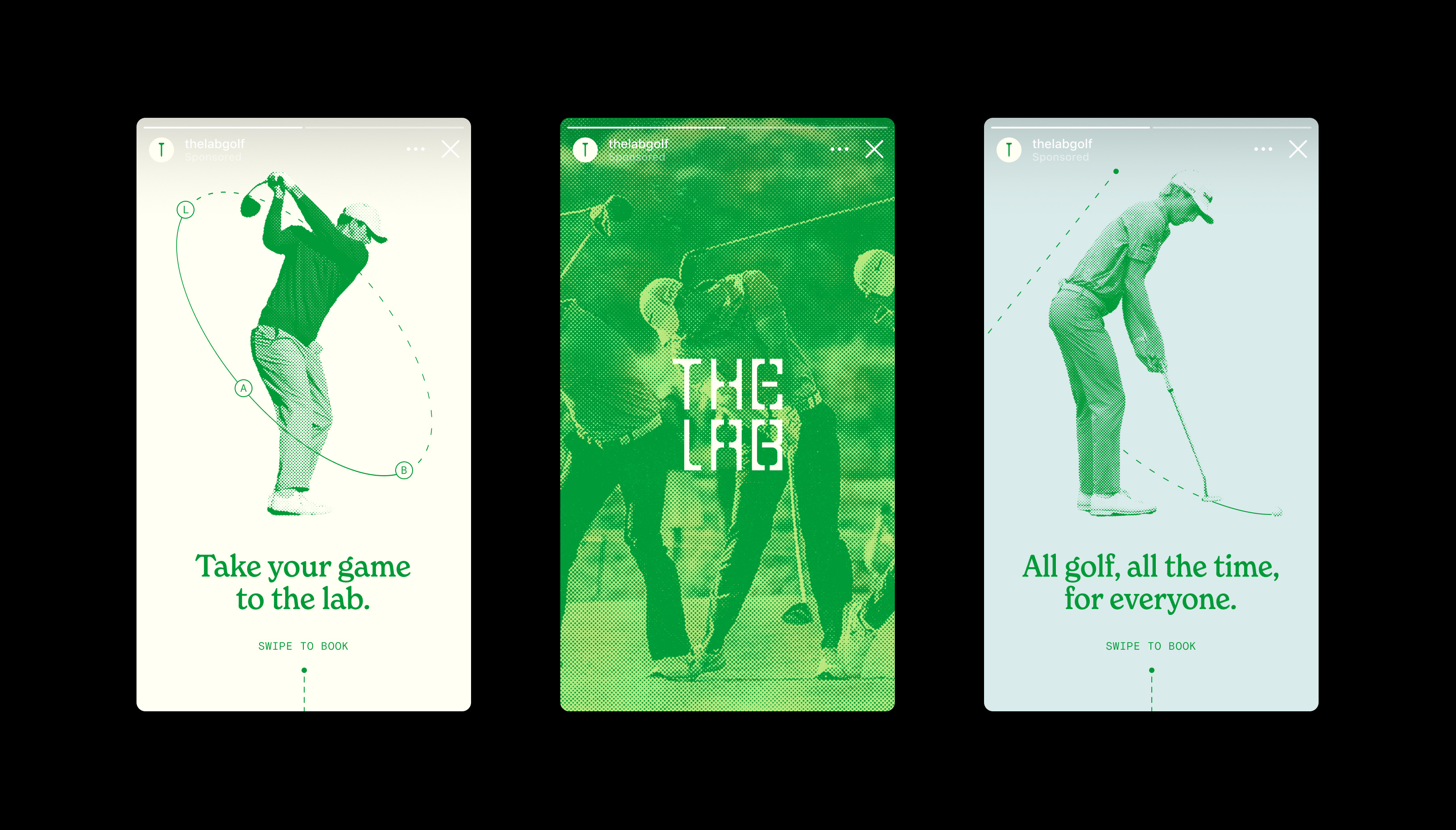 Golf Instagram Brand Exploration branding golf instagram ui