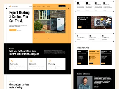 Heating & Cooling Website ac installation company ac service acrepair acrepair website airconditioning clean website cooling cooling company design heating company heating installation hvac website maintenance ui uiux ux web website