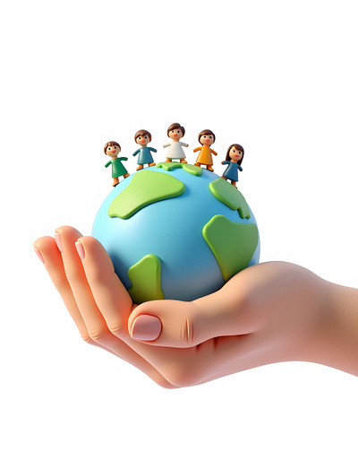 AI-Child Diversity Around the Earth in a Hand world peace