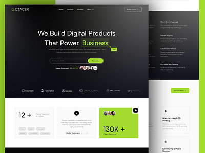 Agency Website UI UX ai apps cloud graphic design intrective ui landing page n8n no code ui user interface ux web page website