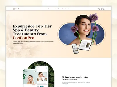 Beauty Clinic Landing Page UI design figma graphic design ui ux website design