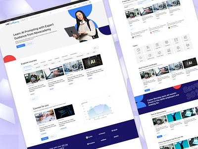 E-Learning Webpage UI branding design figma graphic design illustration logo ui ux website design