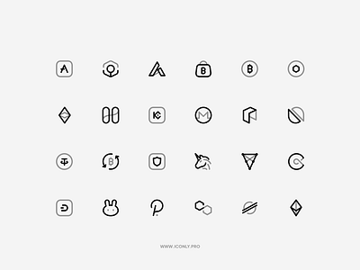 Iconly Pro, Crypto category! bitcoin btc crypto currency design eth icon icondesign iconography iconpack icons iconset illustration market ui usdt