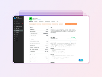 Company page