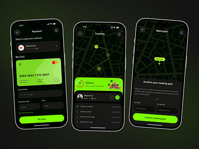 Food Delivery App Payment Screen UI app design delivery delivery services fastfood food food delivery app food tracker grocery app minimal mobile app order order place ordering payment restaurant ui
