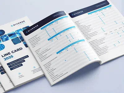 Electronic Components Line Card Design branding graphic design minimalistdesign presentation design printdesign typography