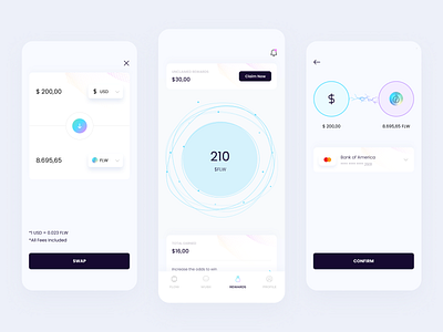 Flowell - SWAP FLW app app design blockchain cryptocurrency design fitness mobile app mobile app design move2earn swap ui ui design ux ux design web 3.0