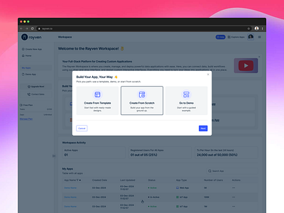 Create New App Popup UI app colorful design dribbble best shot popular ui ux