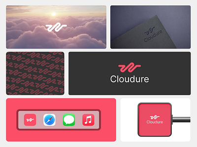 Cloudure Branding brand guidlines brand identity brand system branding clean design cloud graphic design logo logo design logo variation minimal branding minimal logo tech logo ui ui ux visual identity