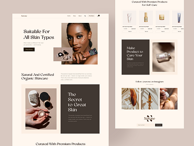 Skin Care Product Landing Page beauty care cosmetic cosmetics makeup product product design salon skincare spa user experience user interface uxdesign