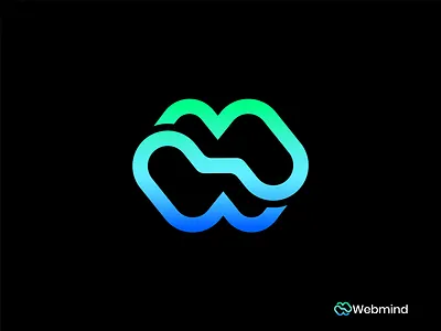 Webmind "Modern Logo design ai app brand logo brein icon innovation logo logo design mind minimal modern technology web logo