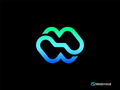 Webmind "Modern Logo design ai app brand logo brein icon innovation logo logo design mind minimal modern technology web logo