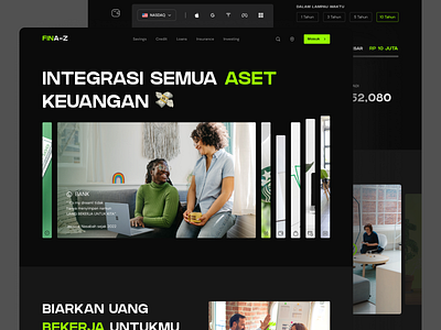 Finaz's - Financial Landing Page ai aifinance asset design finance integration landing management modern rich smartfinance ui uidesign uiux ux