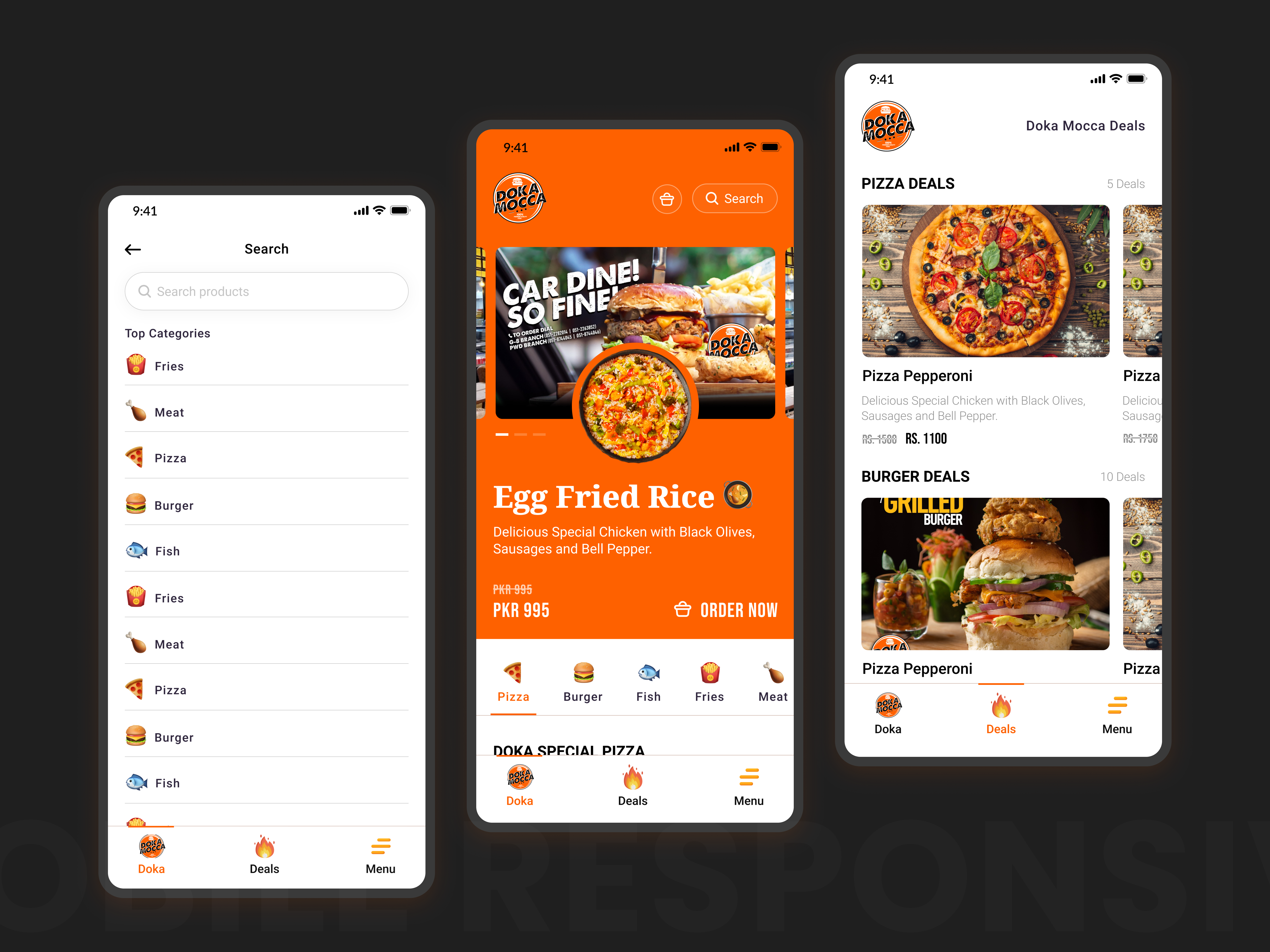 Example of Responsive Food Delivery Website
