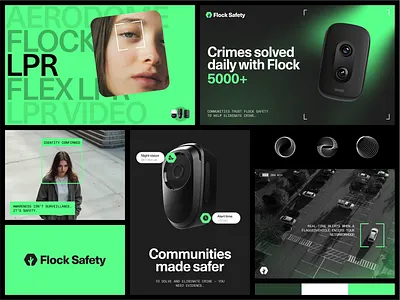 Flock Safety IoT Branding brand brand guidelines brand identity brand sign branding graphic design halo lab identity logo logo design logotype packaging smm