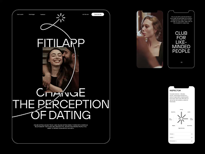 FITIL DATING APP animation badoo black brand identity corporate identity dark dating app fashion interface line logotype motion graphics product design redis sparkle star tinder typography ui ux