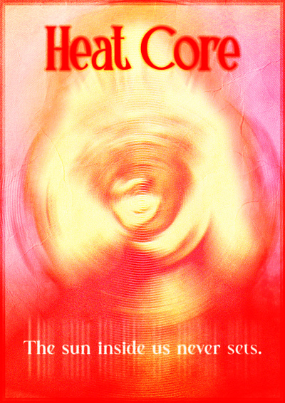 Heat Core Experimental Poster Draft burning design draft experimental fire graphic design old paper poster poster design posters red yellow