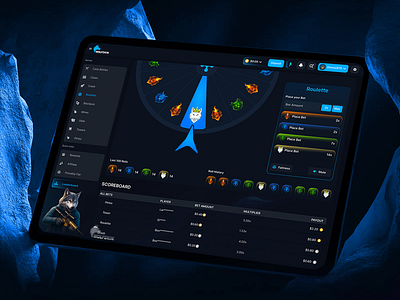 Roulette Game UI Design - Online Casino betting casino design figma game design game interface live casino roulette roulette game skin game ui wolfskin