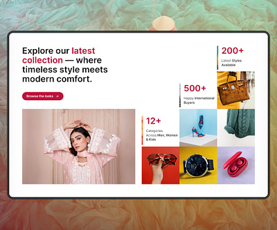 Product Highlight UI with Style Metrics & Featured awesome branding creative creative ui design ecommerce graphic design hero section inspirational section ui ui ui ux ui design ux website