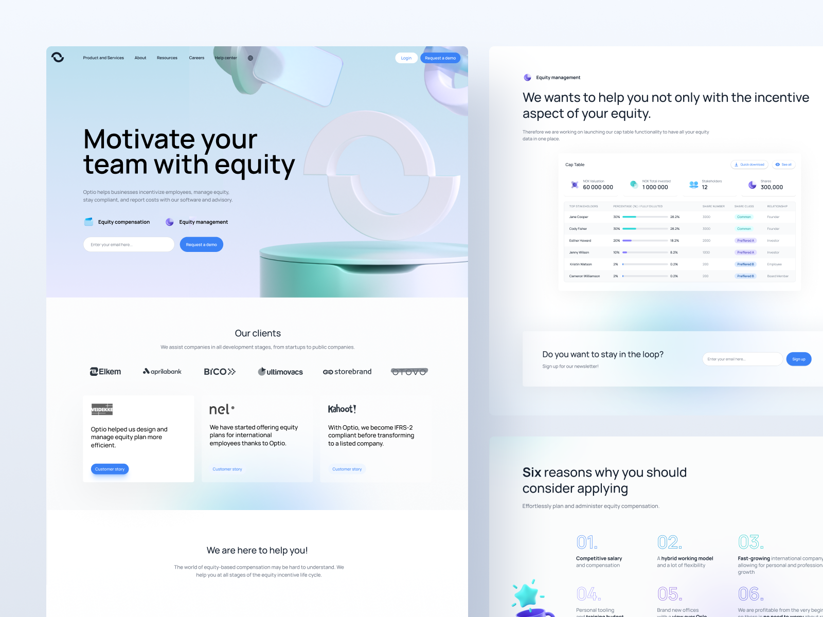 Optio: Homepage by Paulina Krawiec for Properly on Dribbble