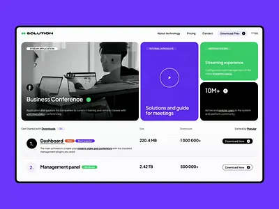 Download Files - Website Concept blog cms concept design downloader files manage files minimalist portfolio ui ux web design website