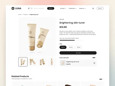 Beauty Product Shopping Website Design beauty beauty ecommerce beauty product beauty products cosmetic cosmetics website figma glamour interface shop shop page shopify store shopping website shopping website landing page skin care website skincare store ui ui ux uidesign