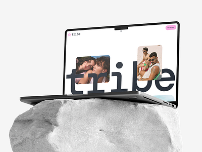 Tribe Landing Page animation app design fun interface landing landing page minimal modern motion ui ux web web design