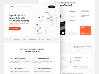 Saas Landing Page Design ai ai landing page ai planning ai powered tool ai saas ai tool ai website design landing page landing page saas productivity saas saas landing page saas web saas website tools web web design website