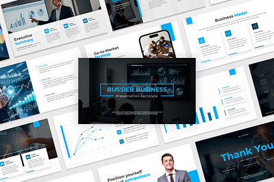Bussier – Business Pitch Deck Presentation business consulting corporate design finance graphic design marketing pitch deck powerpoint presentation professional slides startup