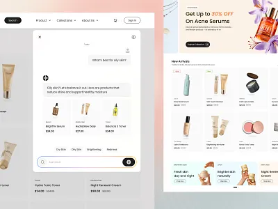 Beauty Ecommerce AI Website Design beauty beauty ecommerce beauty landing page beauty product beauty website design ecommerce ecommerce product page ecommerce ui ecommerce website ecommerce website design figma minimal salon website skincare website ui ui ux uidesign ux design