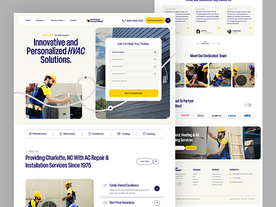 HVAC & Plumbing Website Design best hvac website branding design handyman homepage hvac hvac website design illustration landing page maintenance plumbing ui ux web design webdesign website