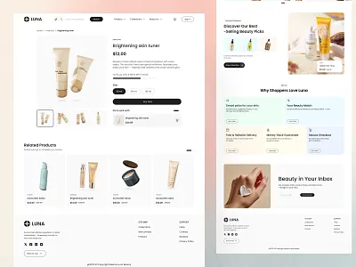 Skin Care Website With AI Chatbot ai chatbot beautifull beauty ecommerce beauty landing page beauty product beauty website cosmetics ecommerce website ecommerce website design feminine figma landing page makeup skin care skin care website skincare website ui uidesign website