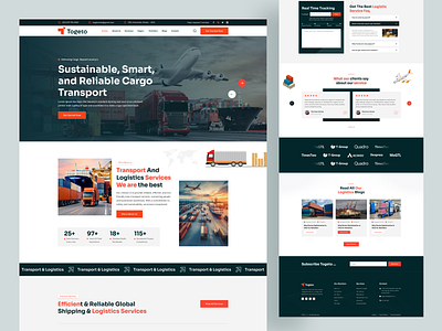 Freight Broker & Logistics Website Template businesswebsitedesign creativelandingpage freightbrokerdesign logistic web design logistic website landing page logistic website template logistics landing page logisticswebsite marketingwebsite shippingwebsite transportwebsite truckingwebsite webtemplatedesign