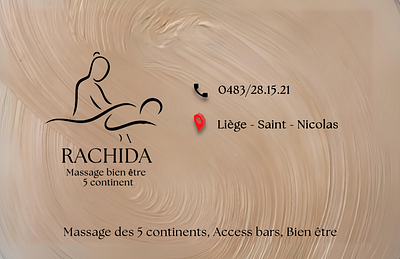 Carte Visite Cabinet de Massage branding graphic design logo