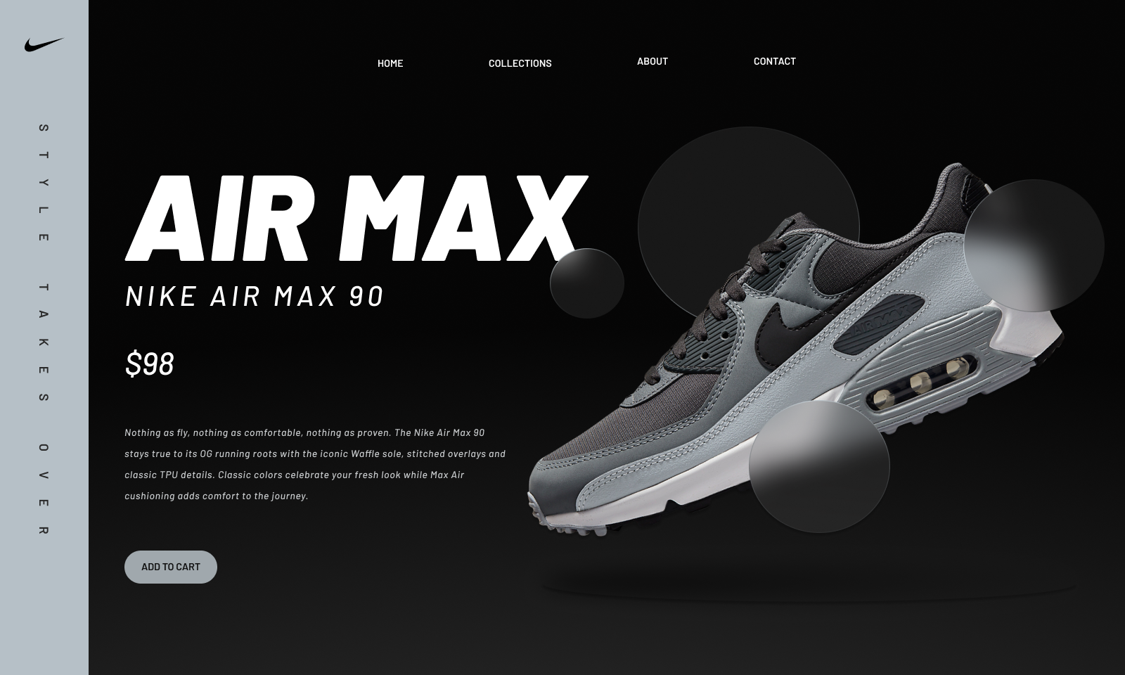 Nike Poster 3d animation case study designer figma hero section landing page photoshop product design ui ui design uiux user interface website
