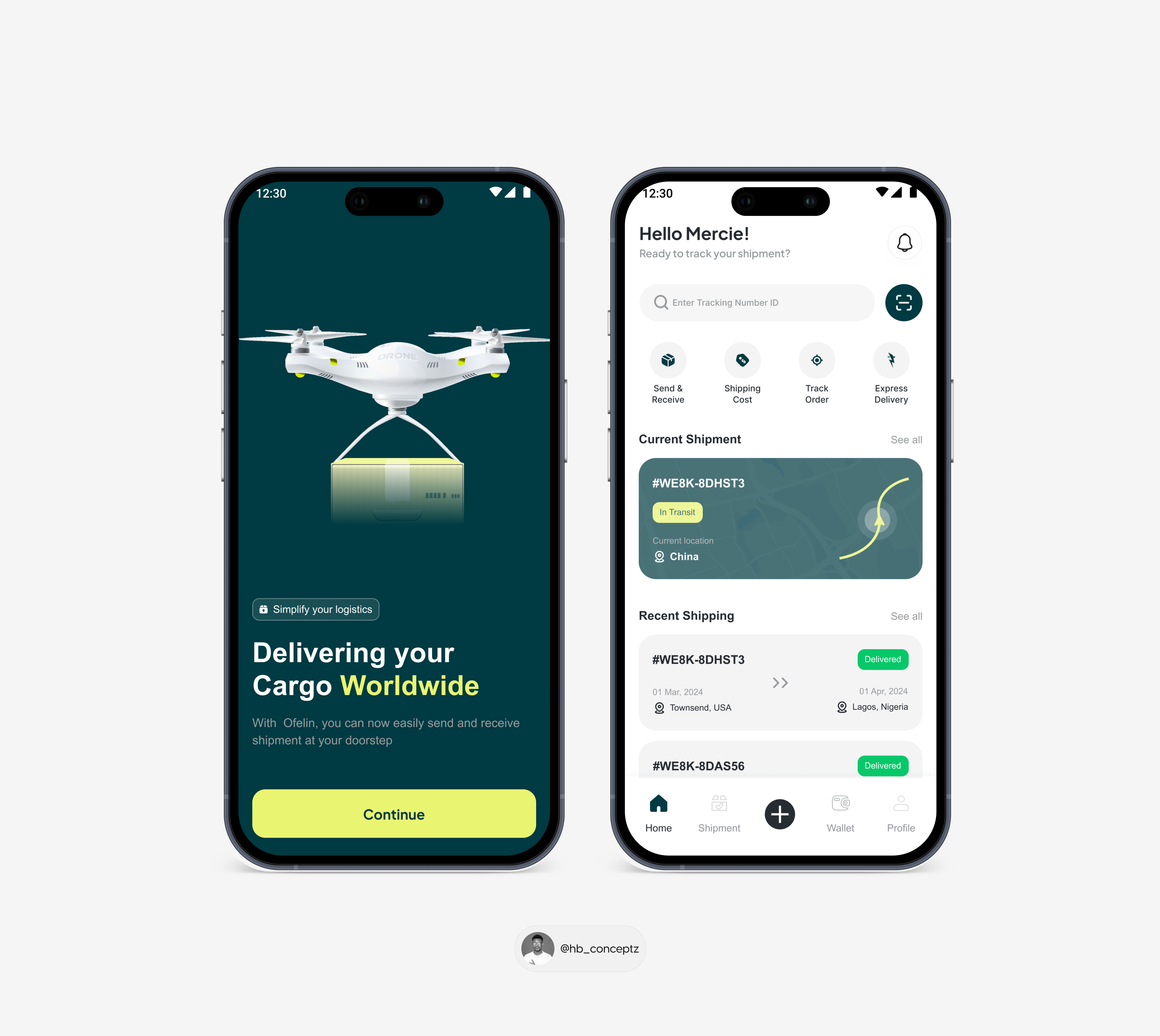 Logistics Mobile App for Ofelin delivery app logistics losgistics app product design product designer shipment shipment app shipment landing page shipment website uidesigner uiux uxdesigner