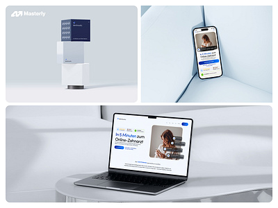 UX/UI Web and App Design for Dental Care | Masterly app design brand identity branding clean dental health design health medical app minimalistic mobile app mobile design oral health remove treatment responsive telemedicine ui ui ux uiux ux web design