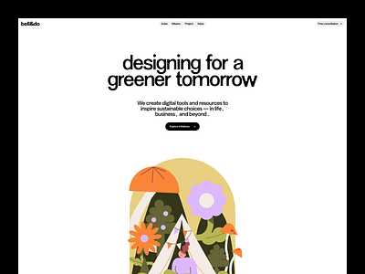 bell&do — UI/UX design for sustainable lifestyle website agency art clean clean website environment flower website greentech illustration landing page lifestyle blog minimal modern minimal website nature product design sustainable uiux design waxyweb web design web development website design