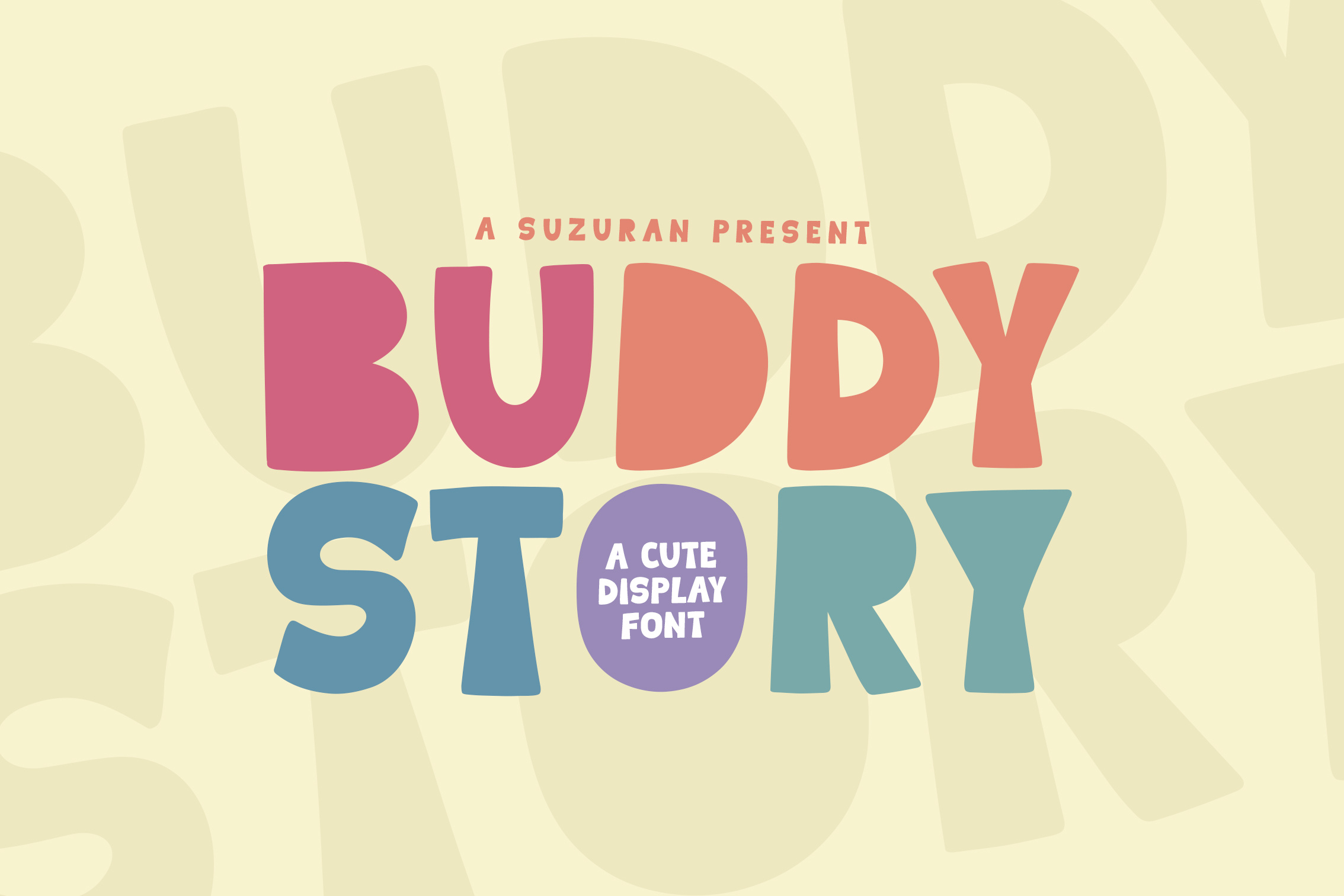 Buddy Story Cute Font happy ui