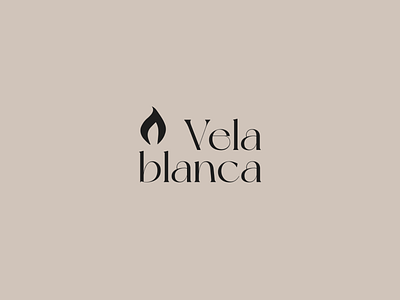 Vela blanca candles logo adobe illustrator black logo branding candle logo concept design illustrator logo logo design minimal logo ui